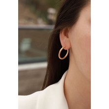 Aydın Kuyumculuk 14 Ayar Altın,burgu Halka Küpe AGKP581