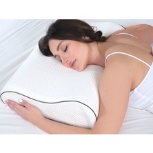 Formeya Çift Taraflı Yüksek Boyun Destekli Yastık Visco Yastık - 60X40X14-12CM 1450 Gram
