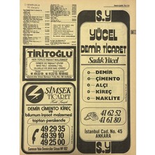 Hasyılmaz Ankara 1986 Meslek Reklam Ilanı Efemera S113