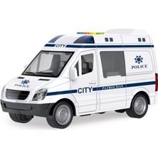 Dolunay Oyuncak WY590E-F 1:16 Sürtmeli Sesli Işıklı Ambulans / Polis Arabası