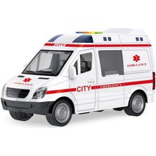 Dolunay Oyuncak WY590E-F 1:16 Sürtmeli Sesli Işıklı Ambulans / Polis Arabası