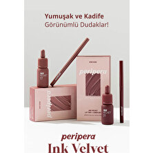 Peripera Kadife Görünümlü Tint ve Dudak Kalemi Peripera Ink Velvet + Lip Liner Set (001 Rosy Nude)