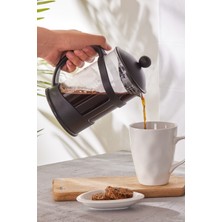 Mediterian Cam Coffee Bean Siyah French Press 800 ml 600 + ml