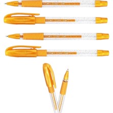 Pensan Glitter Simli Jel Kalem Turuncu 1 mm 4 Adet