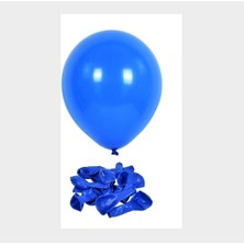 Parti Furyası  Koyu Mavi 10 Adet  lateks Helyum Uyumlu Balon+Mavi Balon Doğum Günü Parti Süsleme Helyum Uyumlu