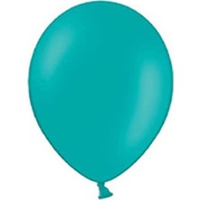 Parti Furyası Turkuaz 10 Adet  lateks Helyum Uyumlu Balon+Turkuaz balon Doğum Günü Parti Süsleme Helyum Uyumlu