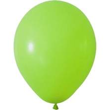 Parti Furyası Açık Yeşil 10 Adet  lateks Helyum Uyumlu Balon+Açık Yeşil Balon Doğum Günü Parti Süsleme Helyum Uyumlu