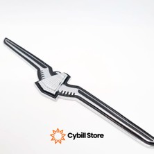 Cybill Store Kartal Krom Metal Arma Üst Kalite 1 Adet 23X4 cm