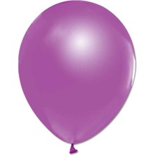 Parti Furyası Lila 10 Adet  metalik Helyum Uyumlu Lila  Balon+Lila Parlak  Balon Doğum Günü Parti Süsleme Helyum Uyumlu