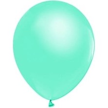 Parti Furyası Su Yeşili 10 Adet Helyum Uyumlu Metalik Balon+Su Yeşili Balon Doğum Günü Parti Süsleme Helyum Uyumlu