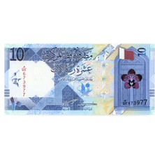 Urlanumis Katar Qatar 10 Riyals 2020 (2021) Unc New Design Çil Banknot