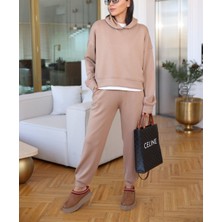 Unique Style Modal Kumaş Lüx Kalite Beli Lastikli Kapşonlu Eşofman Takımı