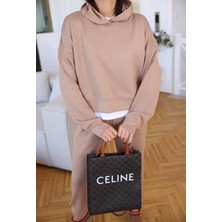 Unique Style Modal Kumaş Lüx Kalite Beli Lastikli Kapşonlu Eşofman Takımı