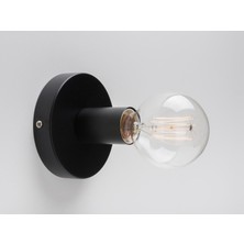 Riolight  Retro3,vintage3,modern3,rustik3 Siyah 1XE27 Duylu Metal Duvar Aplik