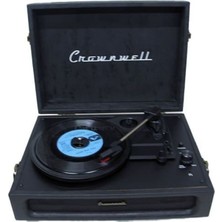 Crown Well  Casablanca Nostaljik Pikap Bluetooth Kulaklı Hoparlör 33-45-78 Lik Taş ve Plastik Plak Çalar