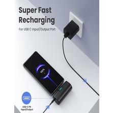 ÇELİKWORK Fp07 5000mah Type-c 20w Ultra Hızlı Şarj Elektronik Taşınabilir Batarya Lcd MİNİ Powerbank Telefon