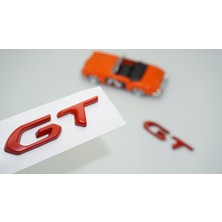 Dk Tuning Peugeot Gt Çamurluk Yeni Versiyon Kırmızı Metal Yazı Logo Amblem
