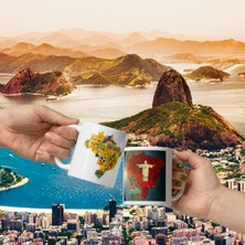 Dünyadan Hediyeler Brezilya Kupa Bardak 2 Adet Seyahat Hatıra Brazil Mug