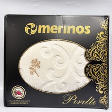Merinos Pırıltı Battaniye Çift Kişilik Şampanya
