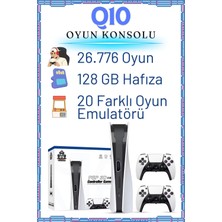 L'edoren Q10 Game Stick Retro 26776 Oyunlu 4K Hd 2.4g Kablosuz 2 Kol 128GB Ps5 Temalı