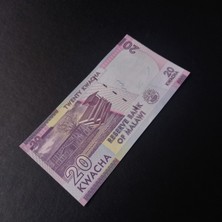 Escoines Koleksiyon 20 Kwacha Malavi Çil Eski Yabancı Kağıt Para