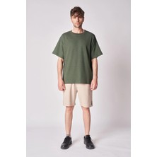 defy's Erkek Dokulu Oversize Bisiklet Yaka Kısa Kollu Tişört