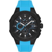 Nacar Safir Cam Mavi Silikon Erkek Kol Saati NC34-29B554-BBS3
