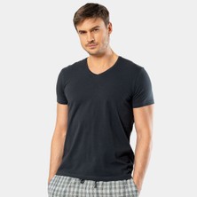 Cacharel Erkek V Yaka Likrali T-shirt 1332/Olive