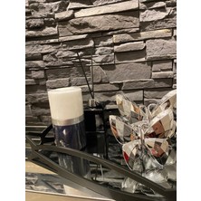 777home Silindir Büyük Mum 13CM Silver