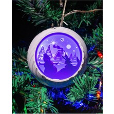 Turansoy Craft Yılbaşı Çam Ağacı Süsü Çift Taraflı Top Yılbaşı Süsü 8cm