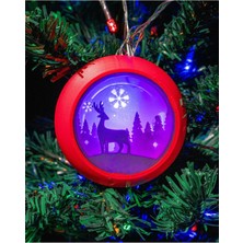 Turansoy Craft Yılbaşı Çam Ağacı Süsü Çift Taraflı Top Yılbaşı Süsü 8cm