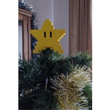 Turansoy Craft Yılbaşı Ağacı Yıldızı Yılbaşı Süsü Süper Mario Pixel Yıldız 17CM