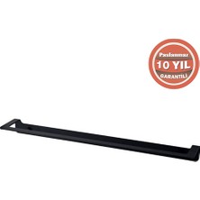 Çelik Banyo Paslanmaz Çelik Paris Mat Siyah 60 cm Uzun Havluluk