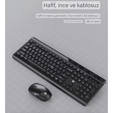 HP CS500 Kablosuz 2.4ghz Türkçe Q Klavye & Mouse Set Siyah (Ramwhite Türkiye Garantili)