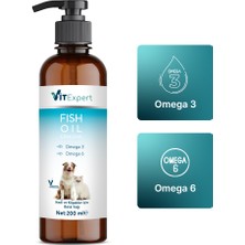 Vitexpert Kedi ve Köpekler Için Premium Fish Oil Omega 3 6 Içerikli Destekleyici Balık Yağı 200 ml