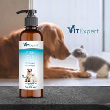 Vitexpert Kedi ve Köpekler Için Premium Fish Oil Omega 3 6 Içerikli Destekleyici Balık Yağı 200 ml