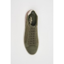 Galliano Shoes Portofino  Deri Haki Taupe Süet Kauçuk Taban Sneaker
