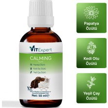 Vitexpert Kedi ve Köpekler Için %100 Doğal Anti Stress Sakinleştirici ve Rahatlatıcı Calming Liquid Damla 50 ml