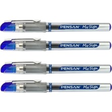 Pensan My Sıgn Jel Roller Kalem Mavi 1 mm 4 Adet