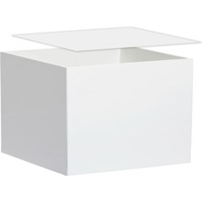 Trend Pleksi Beyaz Kapaklı Çok Amaçlı Saklama Kutusu (30CM x 20CM x 15CM)