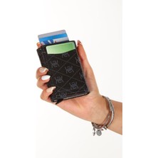 Newish Polo Kadın Mekanizmalı Kartlık ve Cüzdan newpolo200 - Siyah