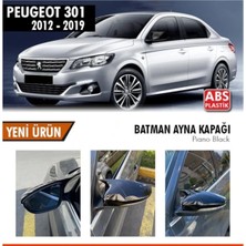 Ez&ber Aksesuar Peugeot 301 Sedan Parlak Siyah Piano Black Batman Yarasa Ayna Kapağı