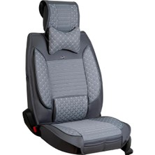 Startcar Seat Cordoba Uyumlu Deri Oto Koltuk Kılıfı Ön Arka Takım Füme Sc