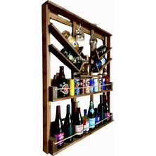 Ser Ticaret Dekoratif Ahşap Şaraplık , Içki ve Içecek Standı 105 x 90 cm Mini