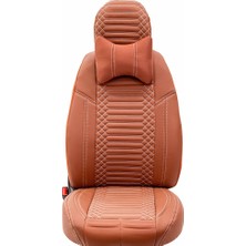 Startcar Seat Ateca Uyumlu Deri Oto Koltuk Kılıfı Ön Arka Takım Giydirme Tip Tarçın Sc