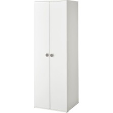 IKEA Çocuk Gardırobu, Beyaz, 60X51X178 cm Godıshus 2 Kapılı