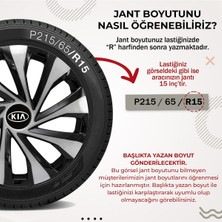 Kef Kia Rio 15 Inç Uyumlu Jant Kağpağı 4'lü Takım Renkli 1415