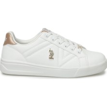 U.S. Polo Assn. Kadın Spor Ayakkabı 101496734 Exxy 4fx Beyaz Düz Taban ve Şık Tasarım