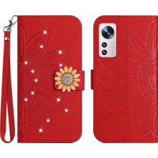 MY Boutique1 Xiaomi 12 Telefon Kılıfı Için Pu Deri Kapak Çevirin Cüzdan Kredi (Yurt Dışından)