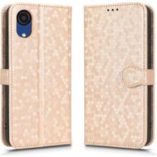 MY Boutique1 Samsung Galaxy A03 Çekirdek Geometrik Desen Deri Cüzdan Kapak (Yurt Dışından)